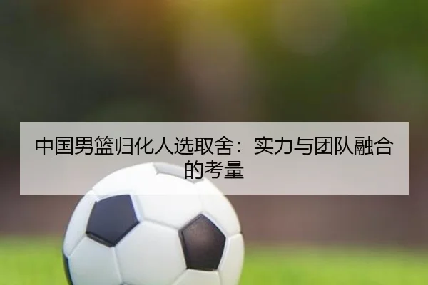 中国男篮归化人选取舍：实力与团队融合的考量